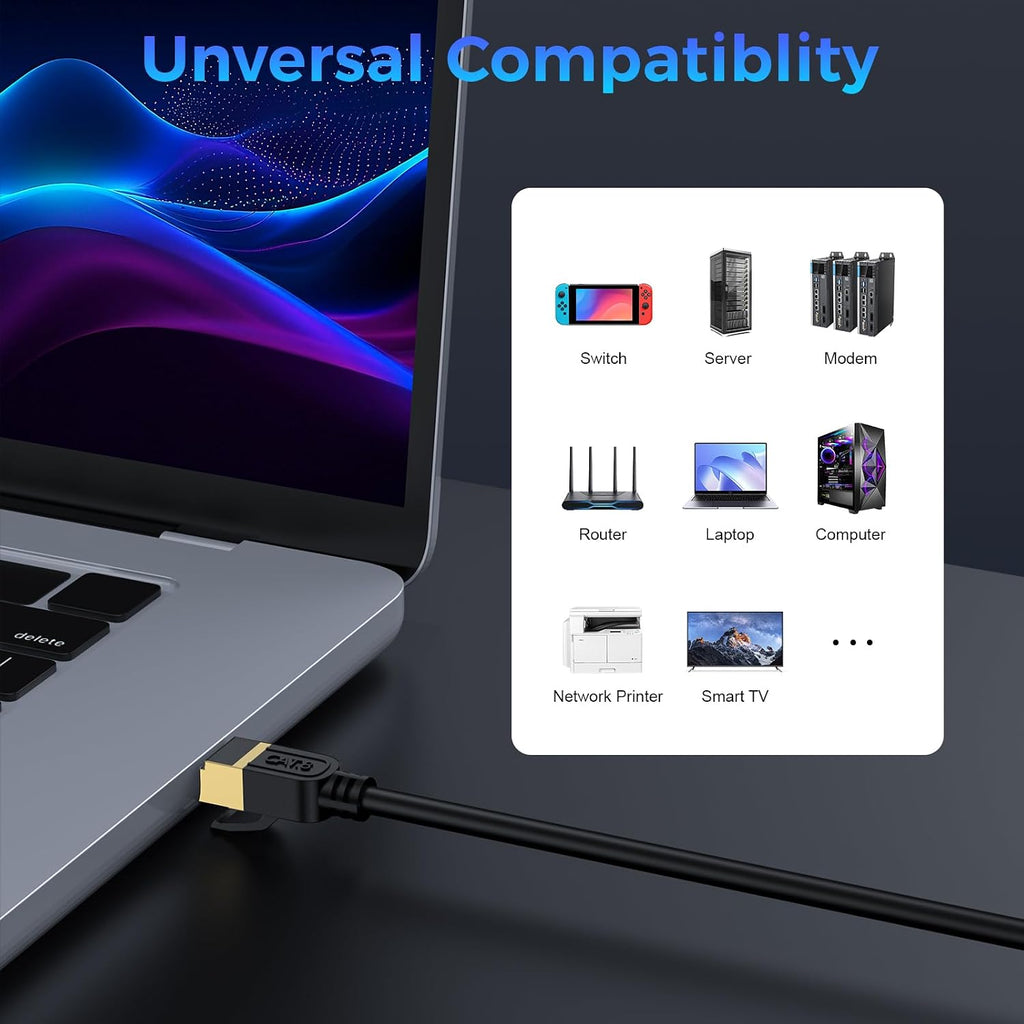 Cat 8 Bulk Ethernet Cable, 1000FT High Speed Heavy Duty 26AWG Cat8 LAN Network Cable 40Gbps, 2000Mhz with Easy Pull Box, Outdoor&Indoor Internet Cable Compatible for Router Gaming Modem Xbox