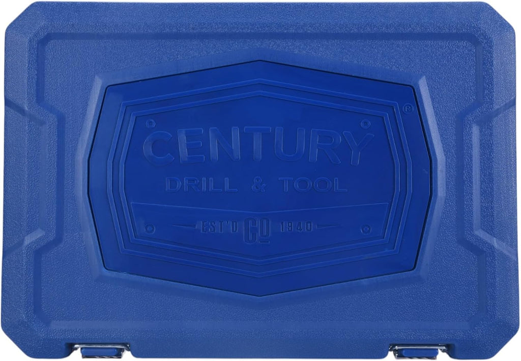 Century Drill & Tool Metric Tap and Die Set, 40 Pc Heat Treated for Durability Hand Cutting Taps & Dies Includes Wrenches, Pitch Gauge & More - 98912