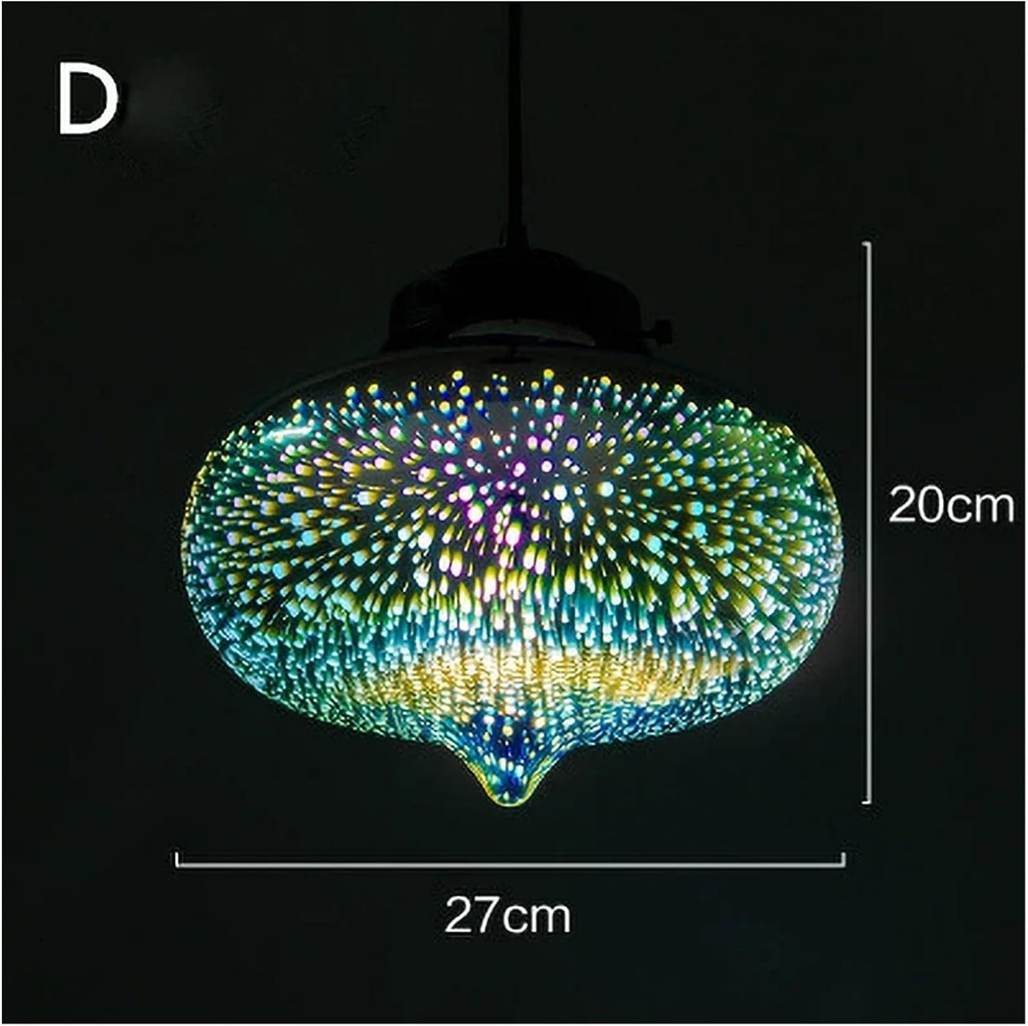 Chandelier, Nordic Colorful Glass Pendant Lights for Furniture Living Room Chandelier Decoration Modern 3D Shade Lamp Luminarias(D)