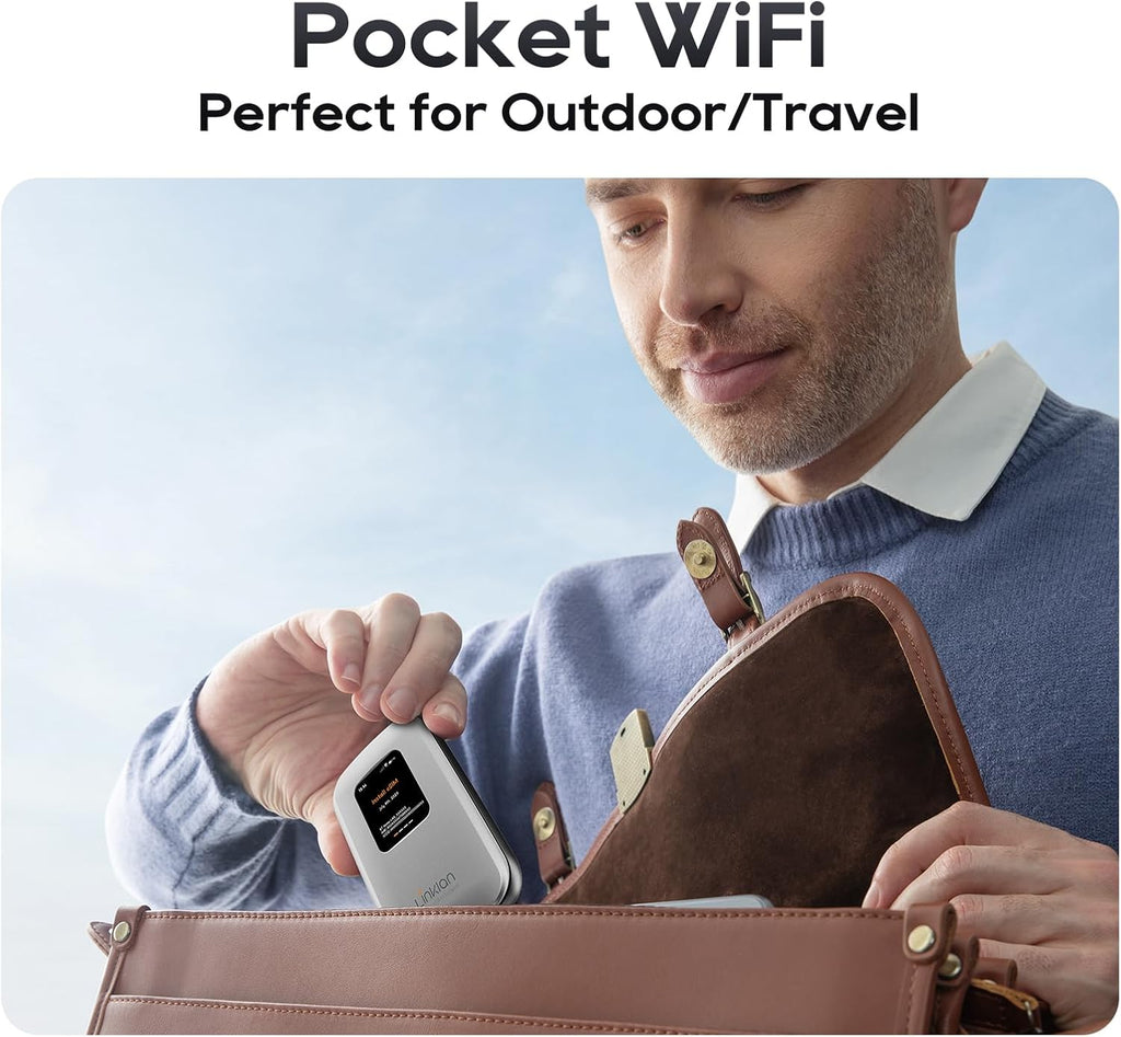 eSIM Global WiFi Hotspot, 16-Device 4G LTE for 180+ Countries, No SIM/Contract, Compact Travel Router, Compact Wireless Router for International Travel & Business【Free 5GB US Data for 15 Days】