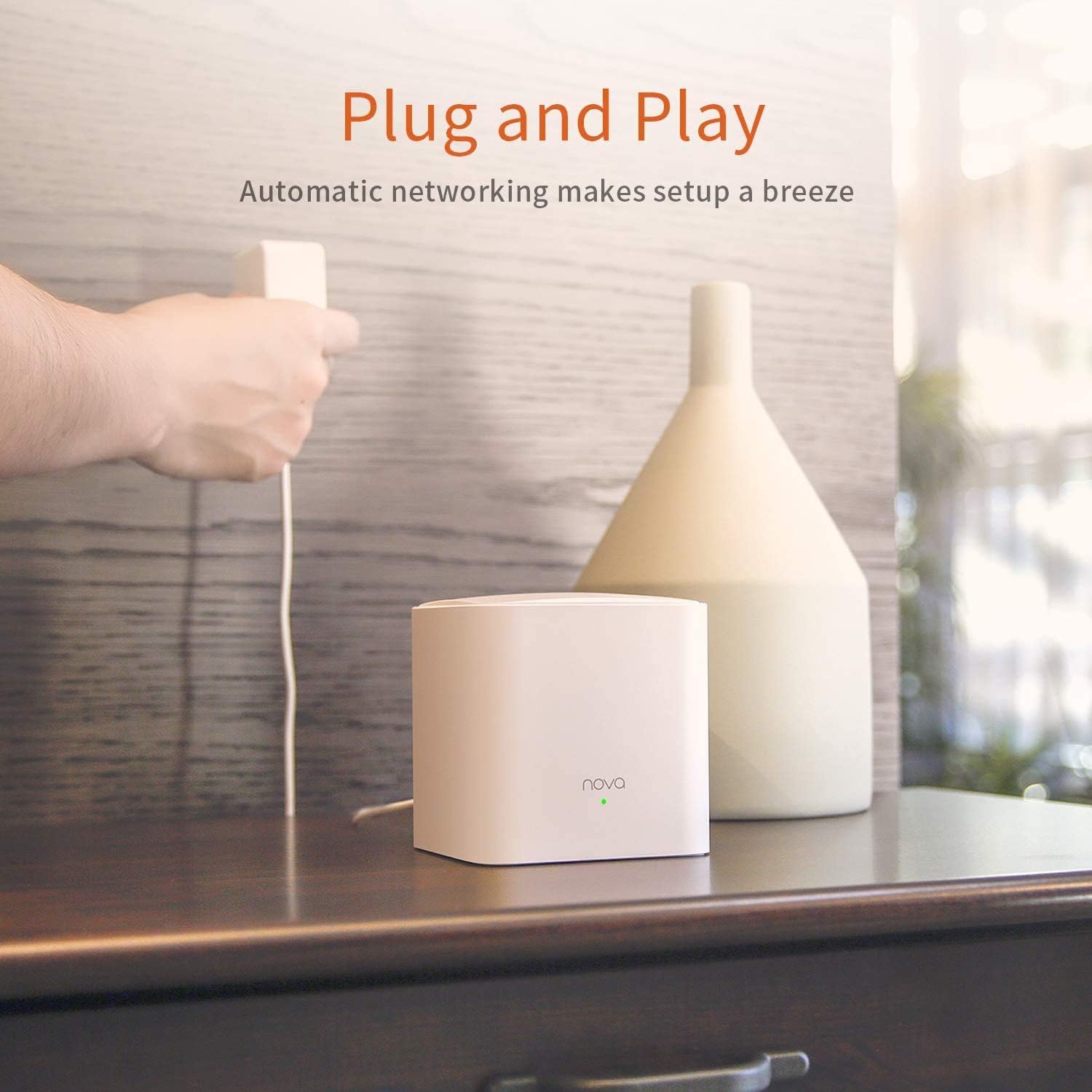 Tenda Nova MX12 Mesh WLAN WiFi 6 System - AX3000 Dual Band Mesh System - Recommended for Huser with 2-4 Bedrooms - 3X Gigabit Port - Replaces WLAN Router & Repeater - Compatible with Alexa - 2 Pack