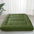 MAXYOYO 6' Extra Thick Japanese Floor Mattress Futon Mattress, Foldable Tatami Pad for Adults, Roll Up Floor Mat for Living Room Guest Room RV, Green, Twin