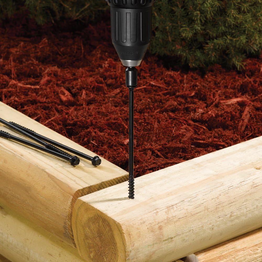 FastenMaster FMTLOK10-250 TimberLOK Heavy-Duty Wood Screw, 10 Inches, 250-Count,Black