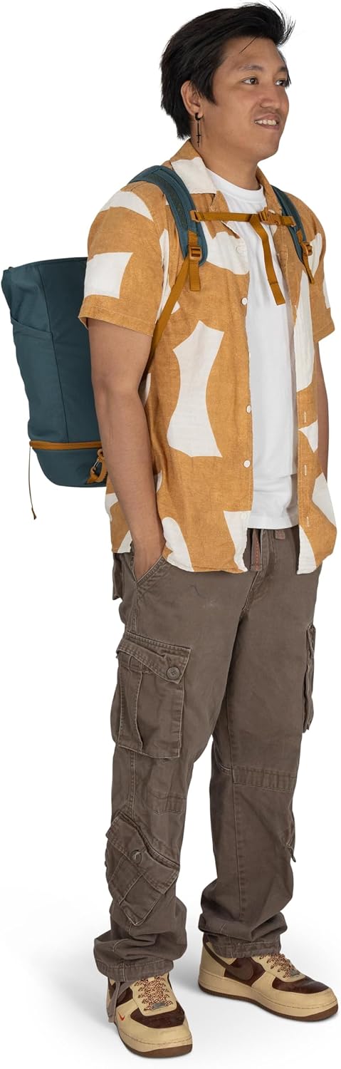 Osprey Daylite Large Tote Weekend Pack - Shoulder or Backpack Carry with Laptop Sleeve & Shoe Compartment, Torrent Blue
