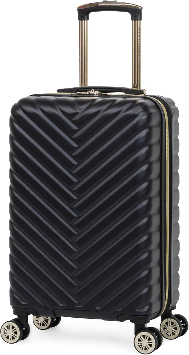 Kenneth Cole REACTION Sophie Women's Silky Nylon 15' Laptop & Tablet Anti-Theft RFID Travel Backpack Bag, Black With 20' Carry-On