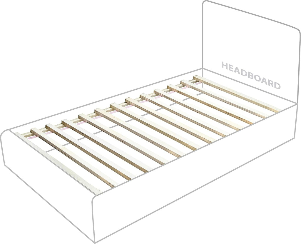 Meridian Furniture B1211Cream-T Vaughn Collection Modern | Contemporary Twin Bed with Soft Cream Chenille Fabric, Natural Finish Solid Wood Base, 52.75' W x 87.75' D x 44.5' H, Cream, Twin