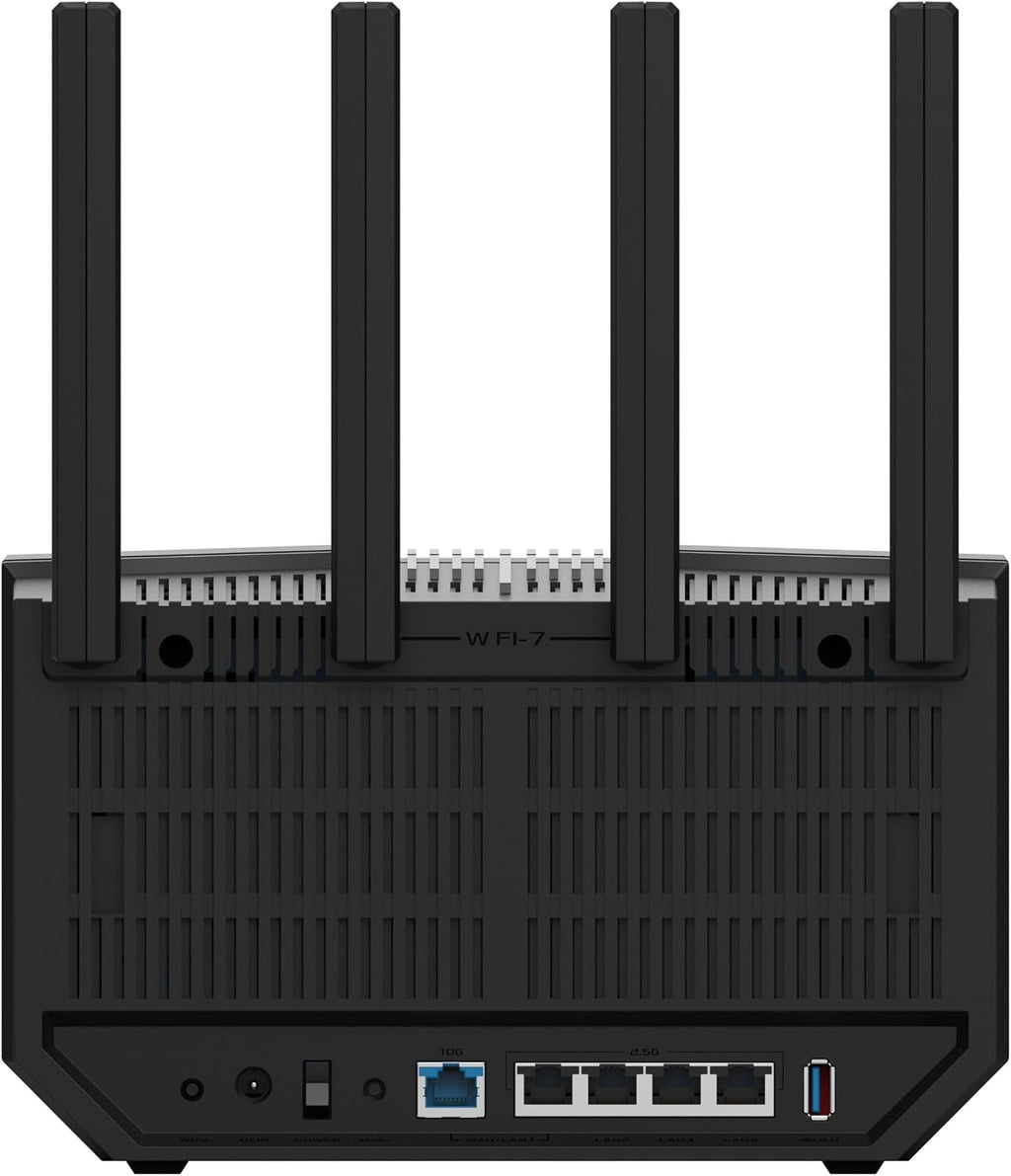 ASUS RT-BE9700 Tri-Band WiFi 7 Smart AiMesh, Extendable Router, 10G Port, Parental Controls & VPNs, Advanced Network Security