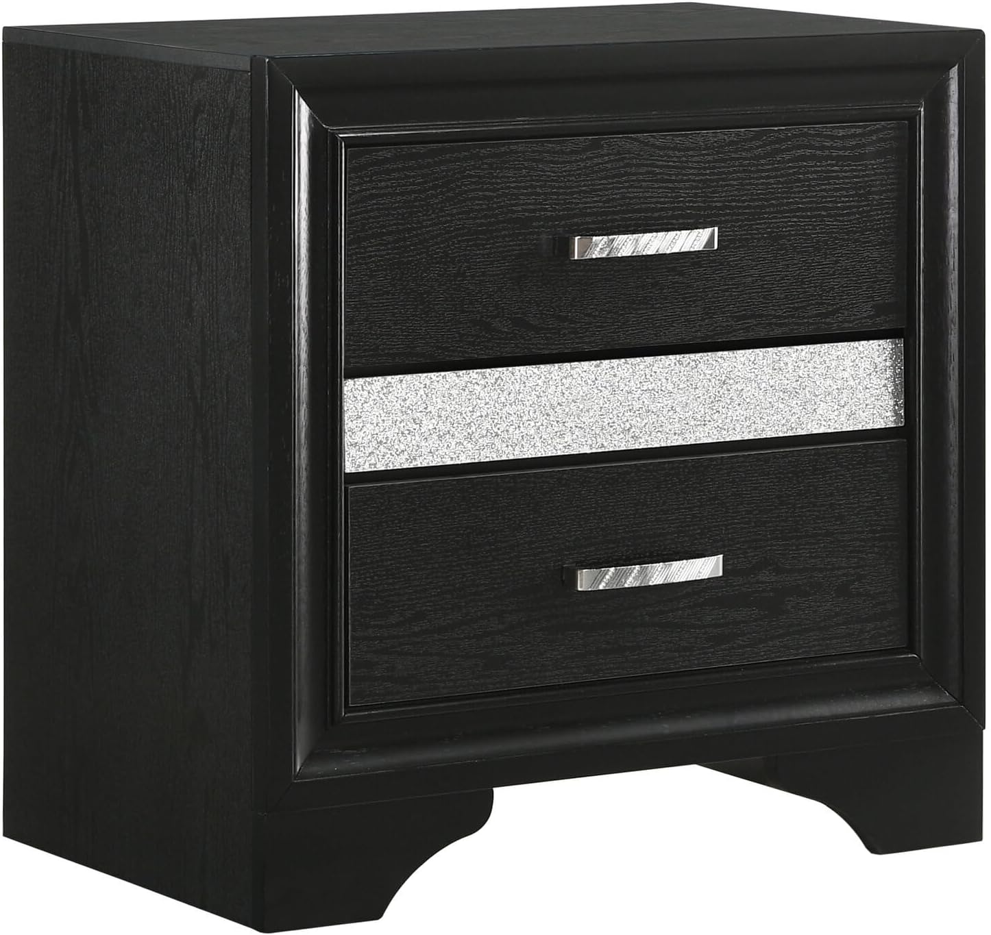 HomeStock French Fabulous 5-Piece Full Bedroom Set Black