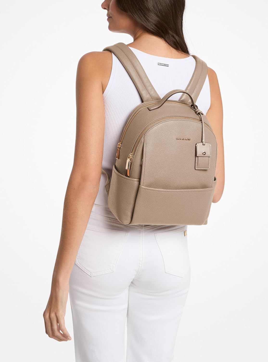 Michael Kors Sable Medium Backpack, Gold-Tone Hardware/Birch