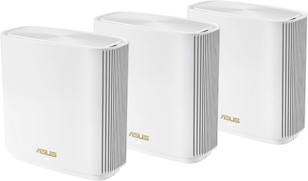 ASUS ZenWiFi Whole-Home Tri-band Mesh WiFi 6E System (ET9 3PK), Coverage up to 7,800 sq.ft, 7800Mbps, new 6GHz band, AiMesh, Lifetime Free Internet Security, Parental Control, EasySetup (Renewed)