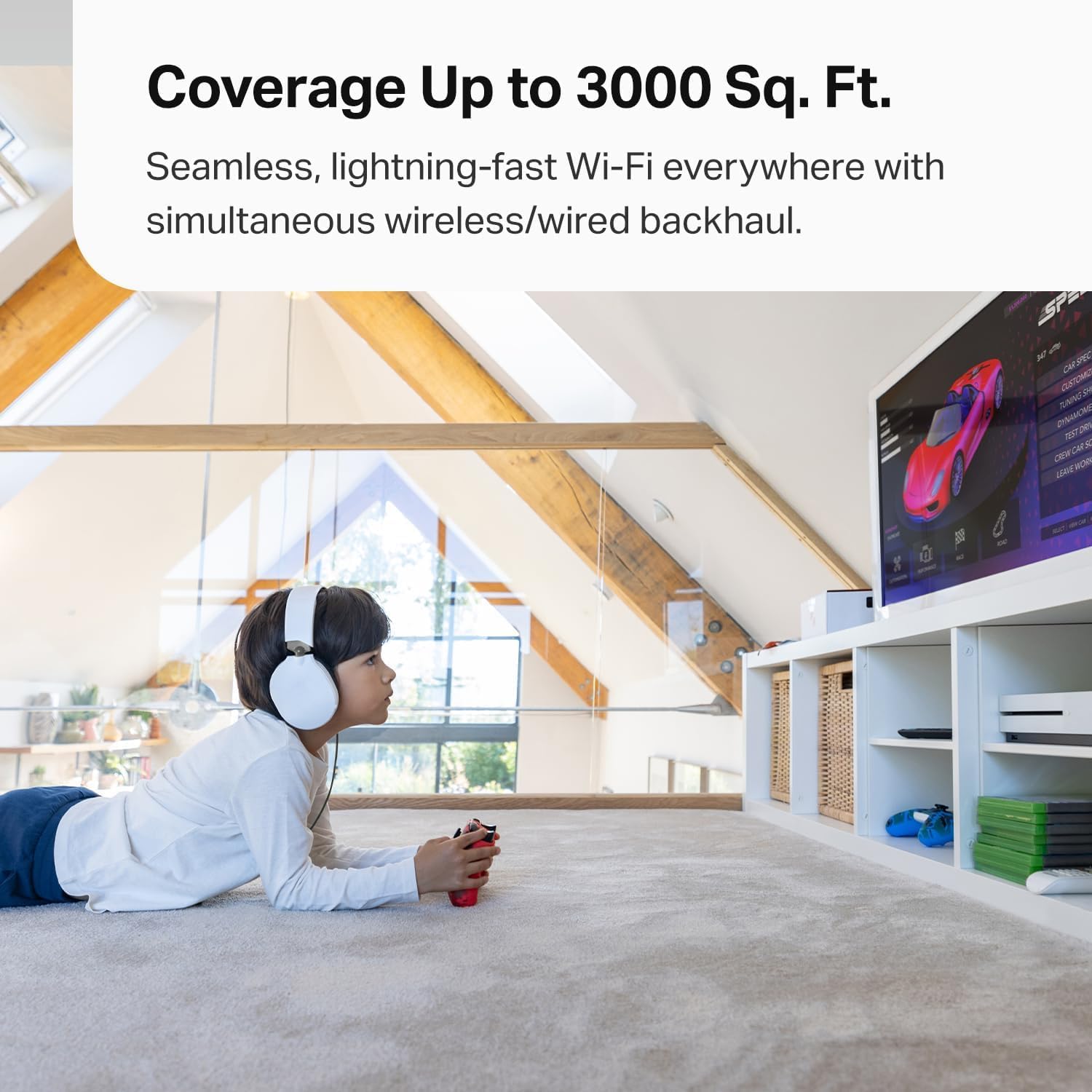 TP-Link Deco 7 Pro BE63 Tri-Band WiFi 7 BE10000 Whole Home Mesh System- 6-Stream 10 Gbps, 4X 2.5G Ports Wired Backhaul, 4X Smart Internal Antennas, VPN, HomeShield, Free Expert Support (1-Pack)