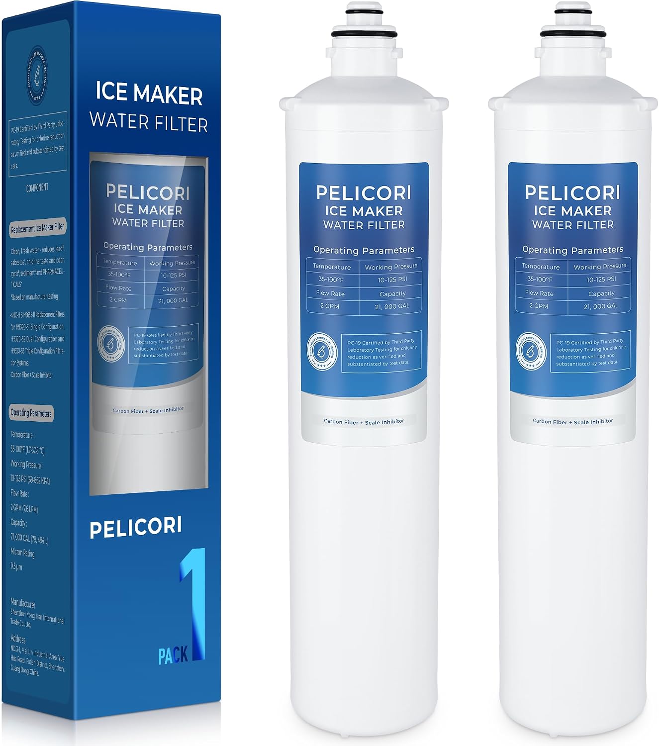 4HC-H Water Filter Replacement, Compatible with Hoshizaki H9655-11, Filtration System H9320-51, H9320-52, and H9320-53 (2 Pack)