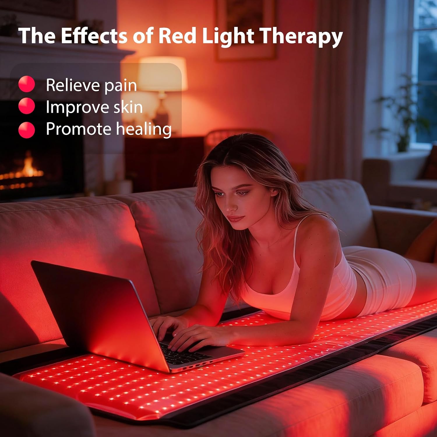 Red Light Therapy for Body, 59.1'*25.6' Whole Red Light Therapy Mat Full Body, 600 LEDs redlight mat with 660nm & 850nm for Men, Women, Pets