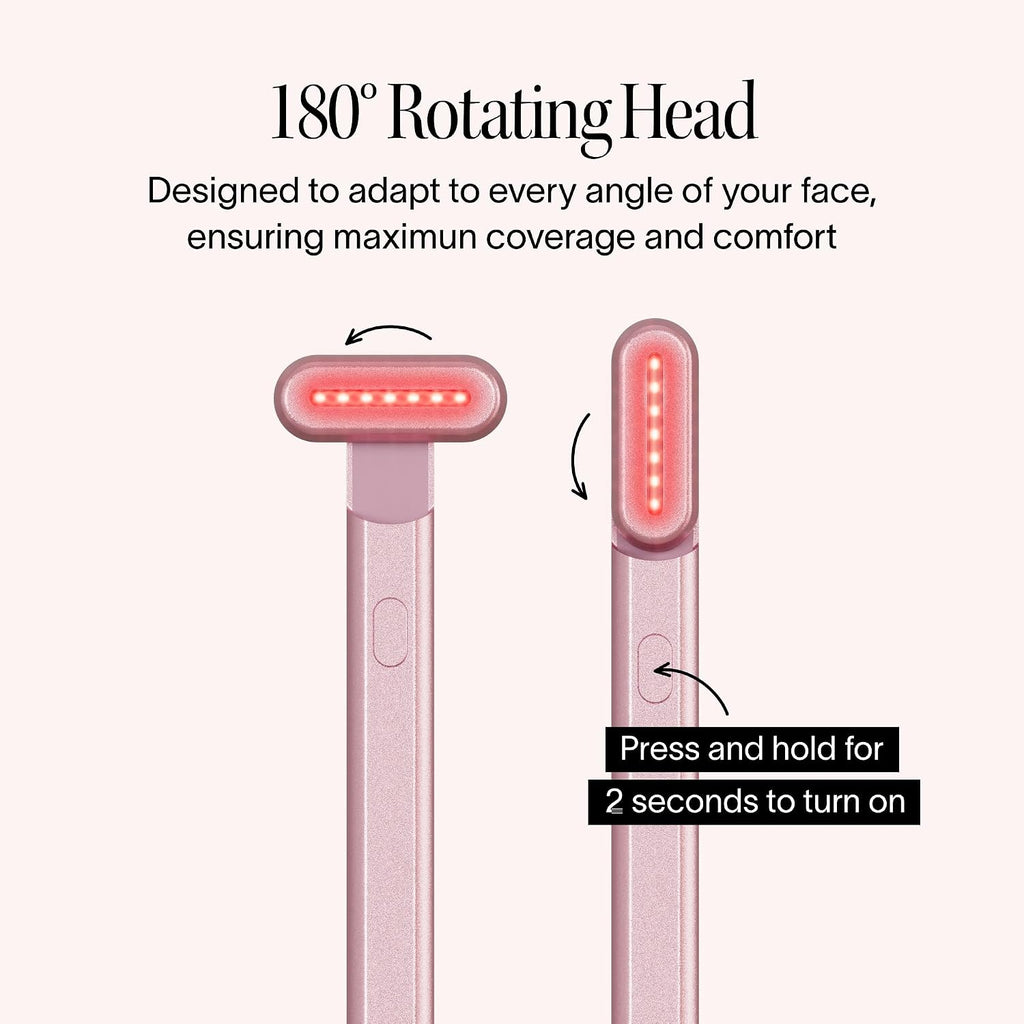 Solawave 4-in-1 Red Light Therapy Wand + Activating Serum | LED Skincare Device for Face & Neck | Facial Tool with Galvanic Current, Massage & Therapeutic Warmth | Reduces Appearance of Fine Lines