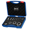 NPT Tap and Die Set, 14 Pcs 1/8' to 1' Pipe Threading Cutting Tool Rethreading High-Speed Steel Taper Taps and Carbon Steel Hex Dies with Storage Case for Thread Repair and Cutting