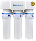 Aquasana Under Sink Water Filter | 3-Stage Max Flow Filtration | Reduces up to 99.99% of 78 Contaminants - PFAS, Lead, Chlorine, Cysts, & More | Under Counter Drinking Water Filter | AQ-6300M-NF