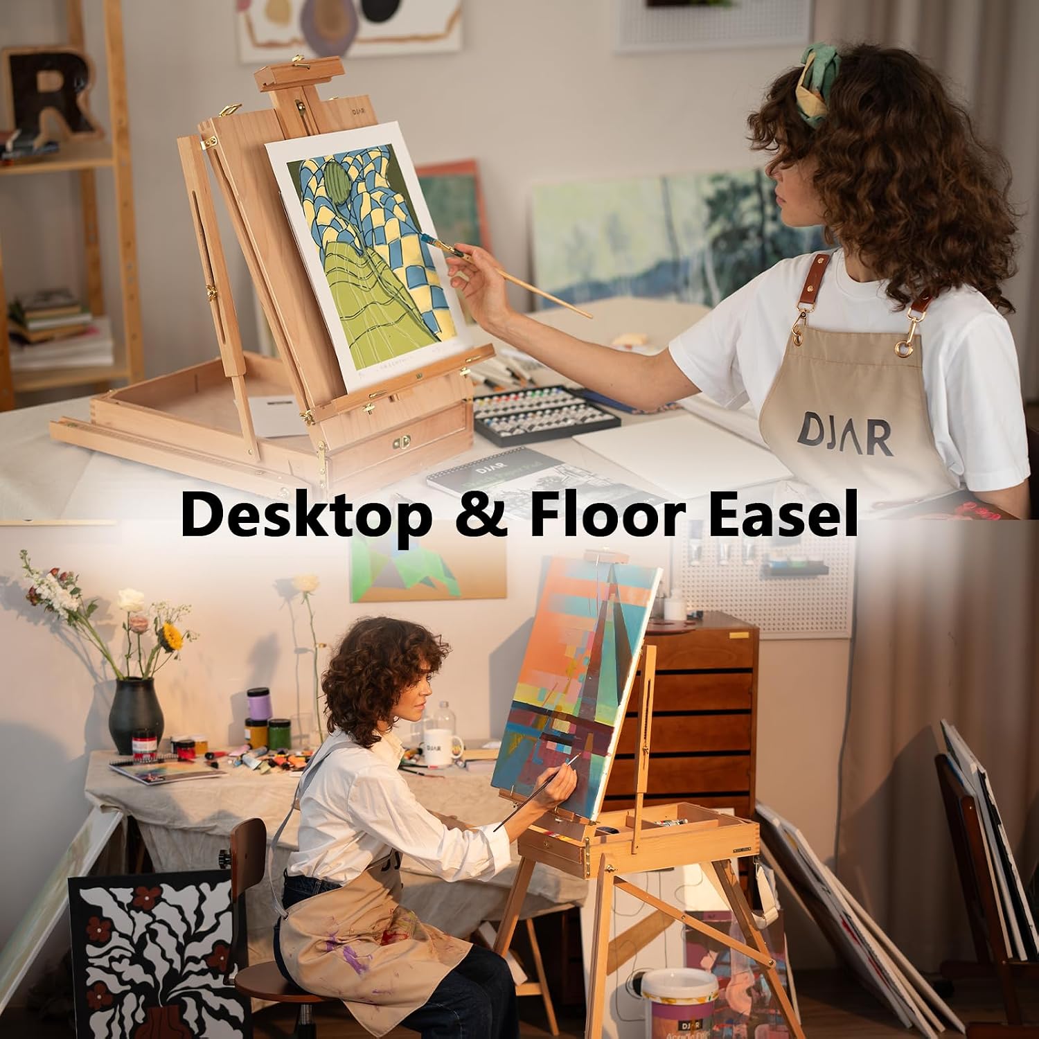 DJAR 169Pcs Art Painting Kit with French Easel, 96 Acrylic, Watercolor & Oil Paint Set, Professional All-in-One Complete Art Supplies Painting Set for Adults, Artists, Beginners