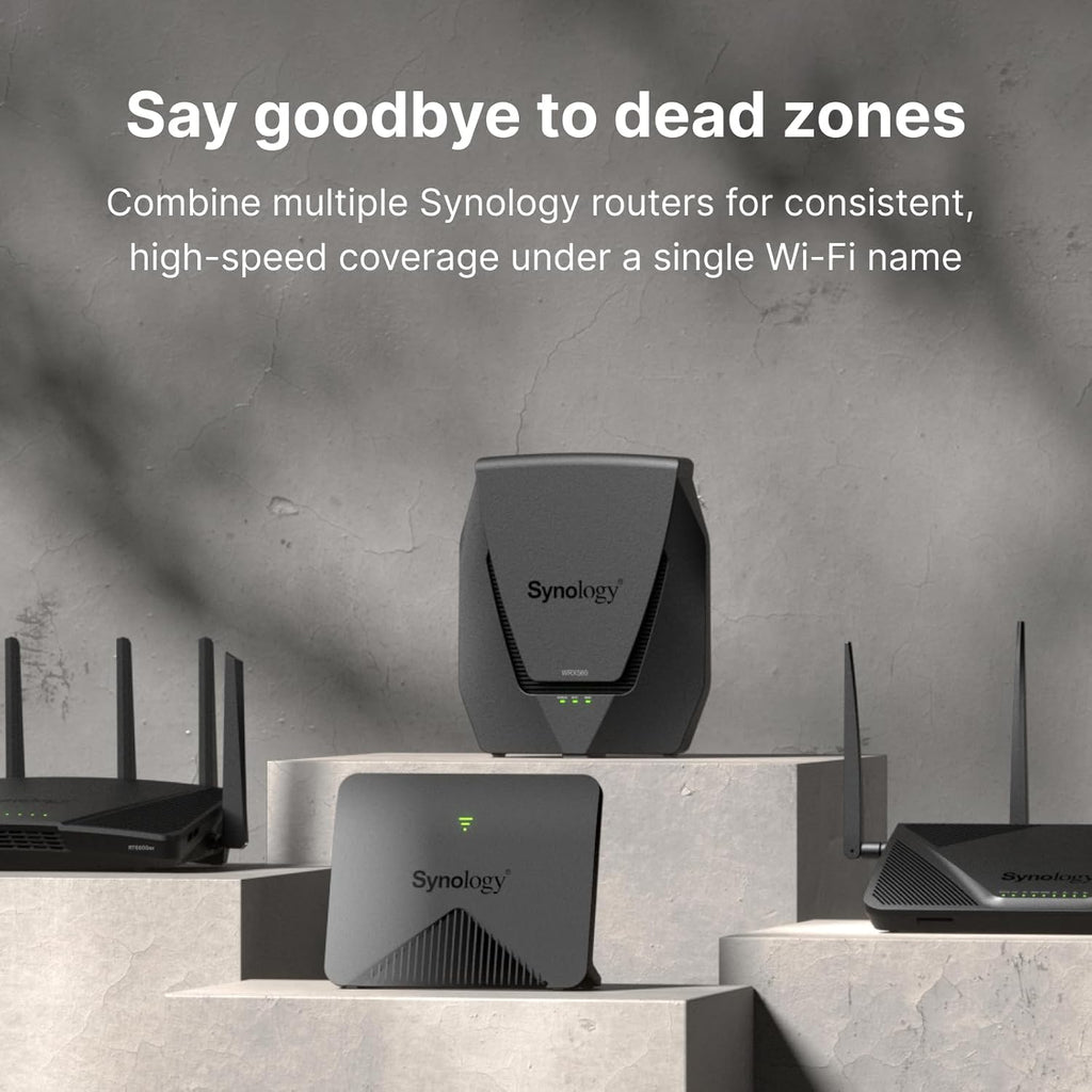 Synology WRX560 - Dual-Band Wi-Fi 6 Router, 2.5Gbps Ethernet, VLAN segmentation, Multiple SSIDs, parental controls, Threat Prevention, VPN (US Version)