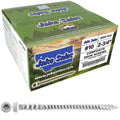 Jake Sales #10 x 2-3/4' White Colored Composite Decking Wood Screw with Torx/Star Drive Head - Exterior Coated - ACQ Lumber Compatible - 22 POUNDS ~1,750 Screws