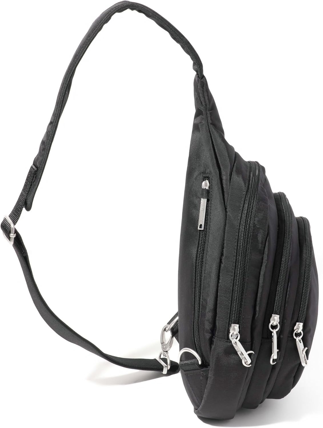 Baggallini Securtex® Anti-Theft Multi Zip Sling - Lightweight 8.6'x15.2' Travel Bag with Locking Zippers & RFID Protection