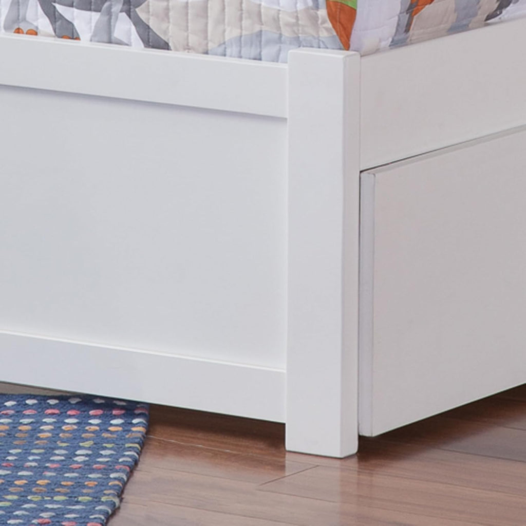 AFI, Nantucket Twin Platform Bed with Footboard & Twin Trundle, White