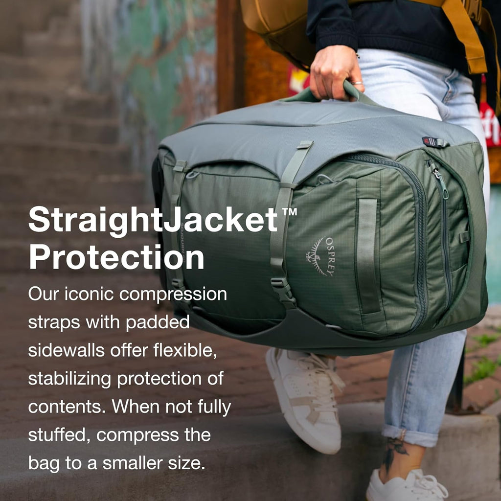 Osprey Sojourn Porter 30L Travel Backpack - Carry-On Compliant Luggage with StraightJacket Compression and Padded Laptop Sleeve - Durable Pack for International or Urban Travel, Black