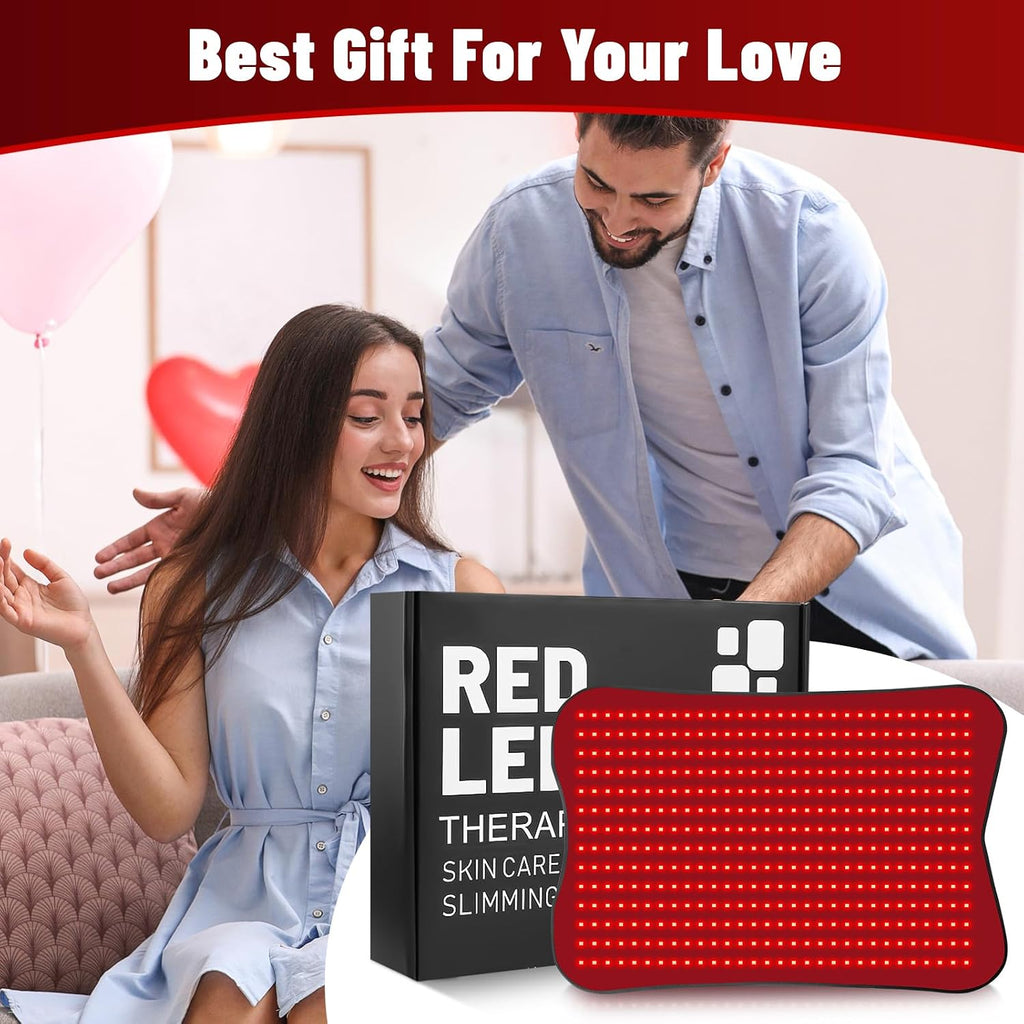 Red Light Therapy Mat for Body, Red Light Therapy Pad with 420 LEDs, 2 in 1 (660nm & 850nm), Adjustable Timer & Intensit