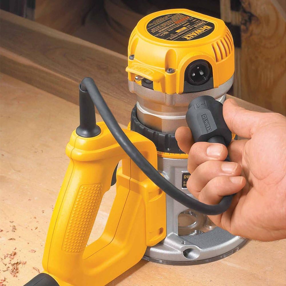 DEWALT Router, Variable Speed, D-Handle, Soft Start, 2-1/4 HP (DW618D)