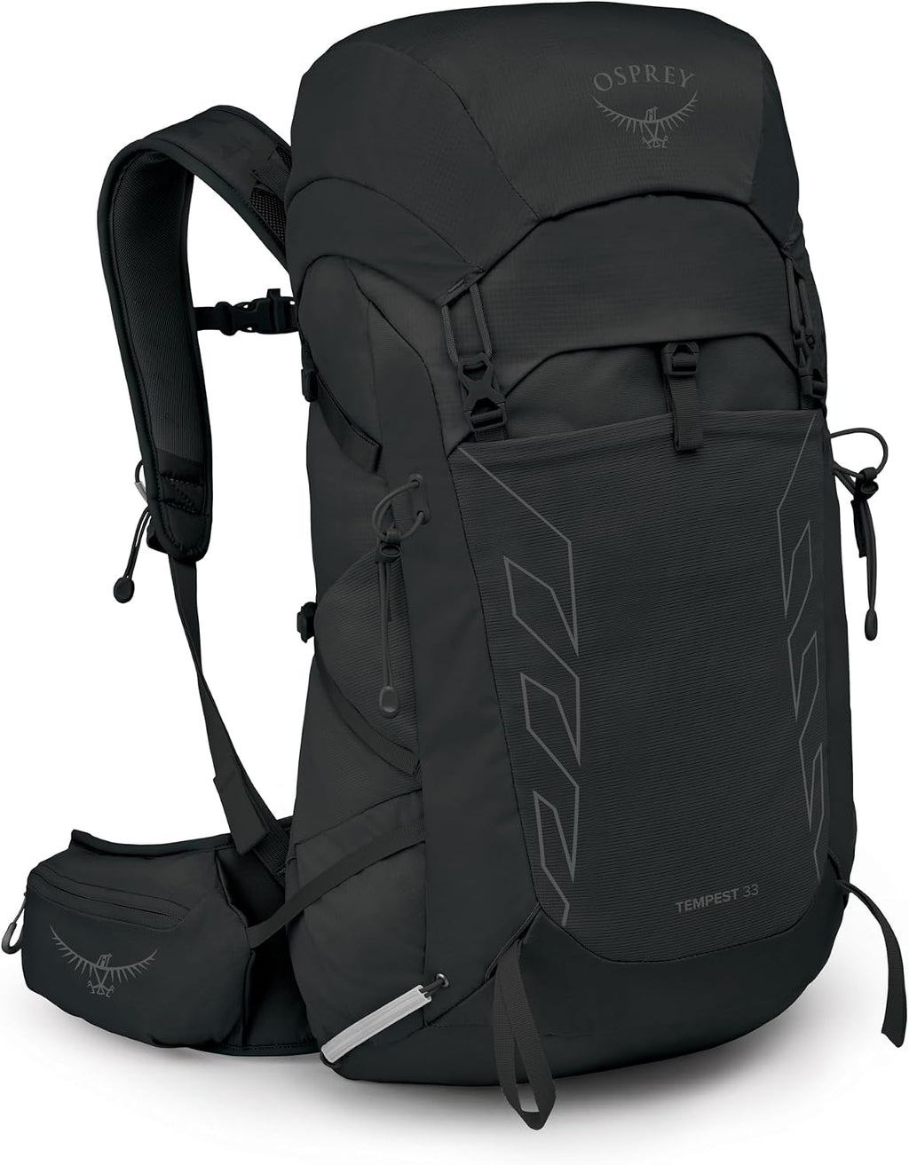 Osprey Tempest 33L Women's Lightweight Hiking Backpack - Daypack for Travel & Camping, Black/Coal Grey,Extended Fit