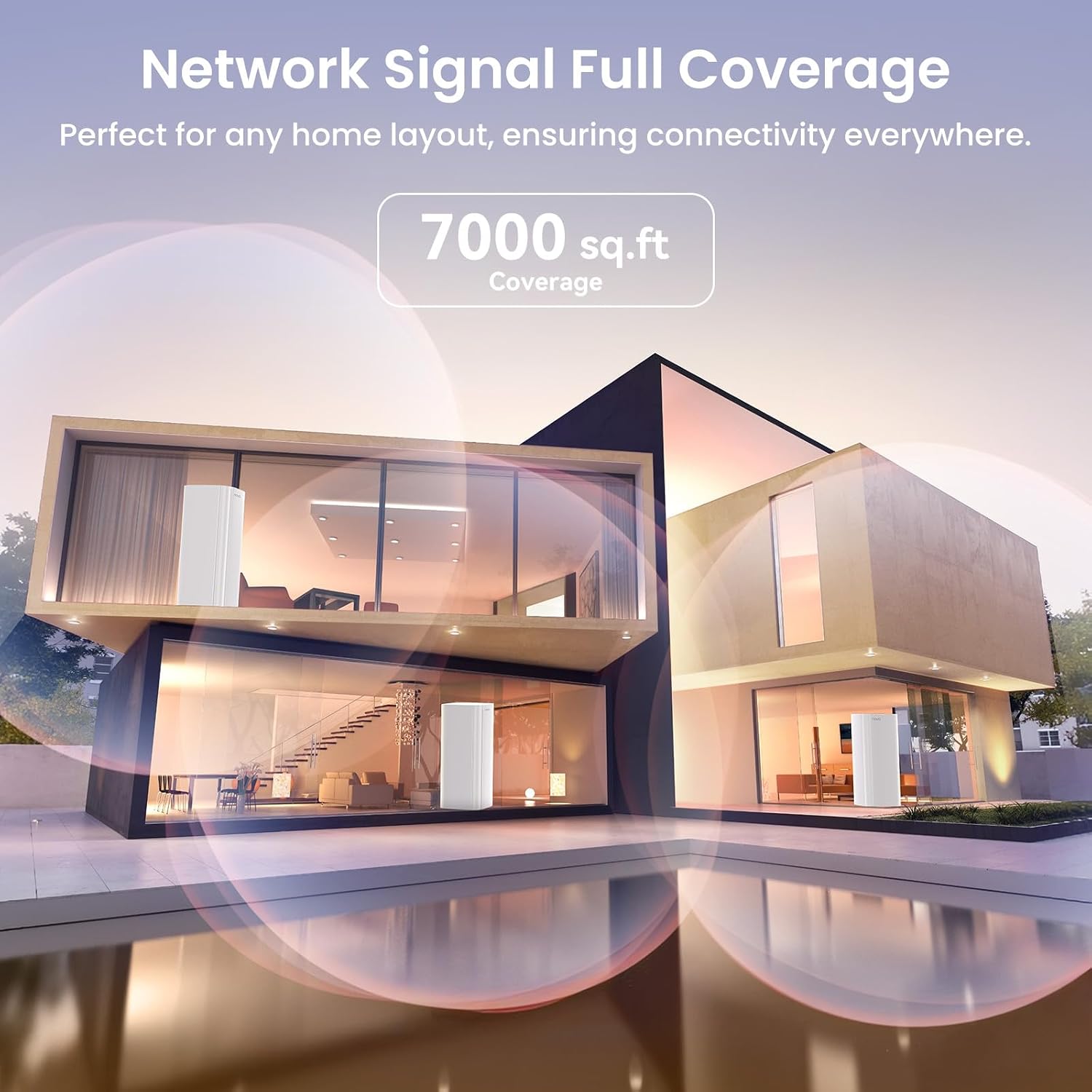 Tenda AX3000 WiFi 6 Mesh System Nova MX12– Whole Home Mesh WiFi Coverage up to 7,000 sq. ft., Dual-Band WiFi Mesh Network for 160+ Devices, Fast & Stable, Replaces Wireless Router (3-Pack)
