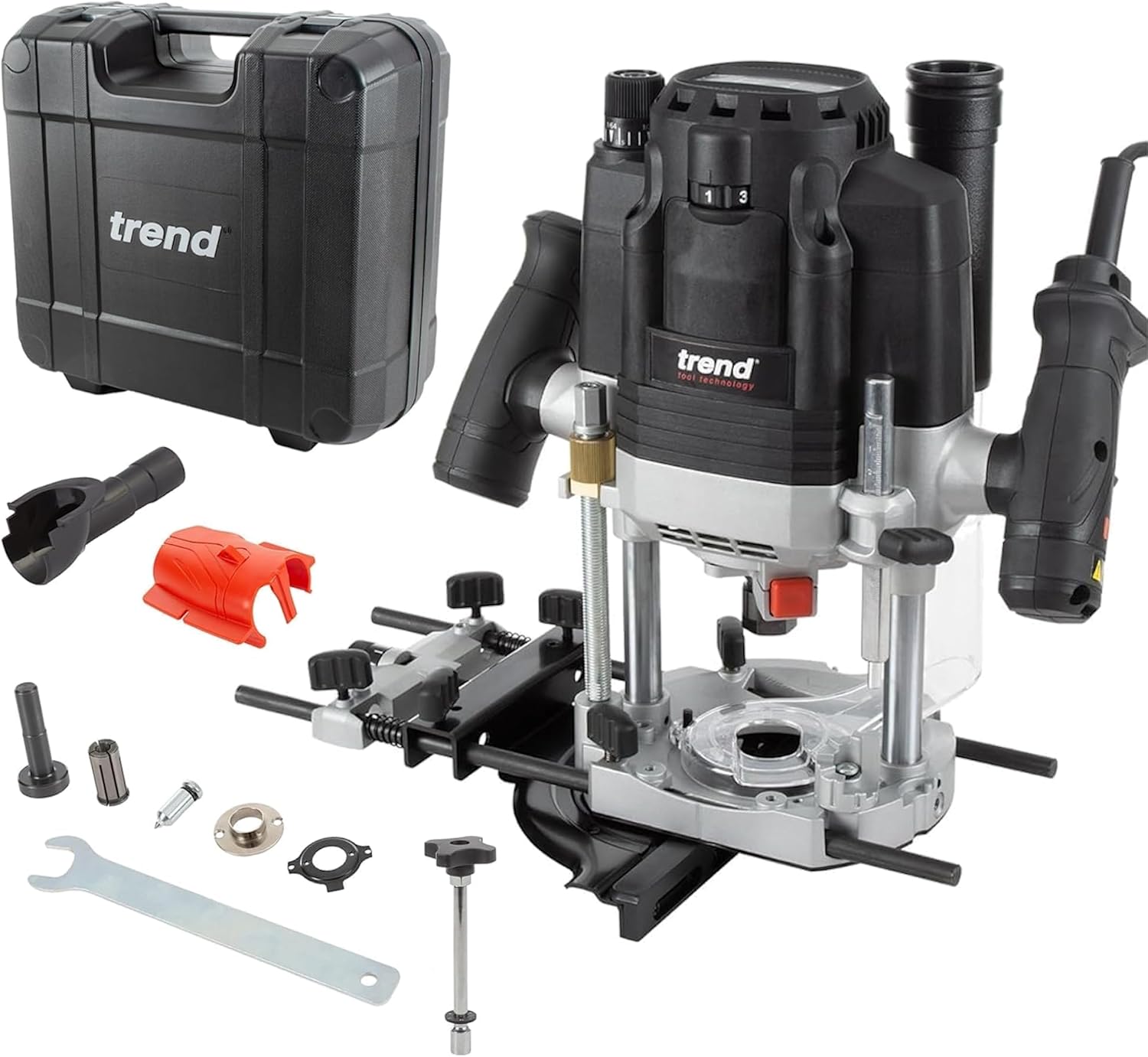 Trend 3-1/4 HP Dual-Mode Plunge Router, 1/2 Inch Collet, 15 Amp, 120V, Variable Speed, Router Table Compatible, U*T8EK
