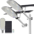 12000W Solar Street Lights Outdoor Waterproof, Super Bright LED Security Flood Light, Motion Sensor & Remote Control, Dusk-to-Dawn Parking Lot Lights for Garden,Yard, Farm, Commercial Plaza(2pack)