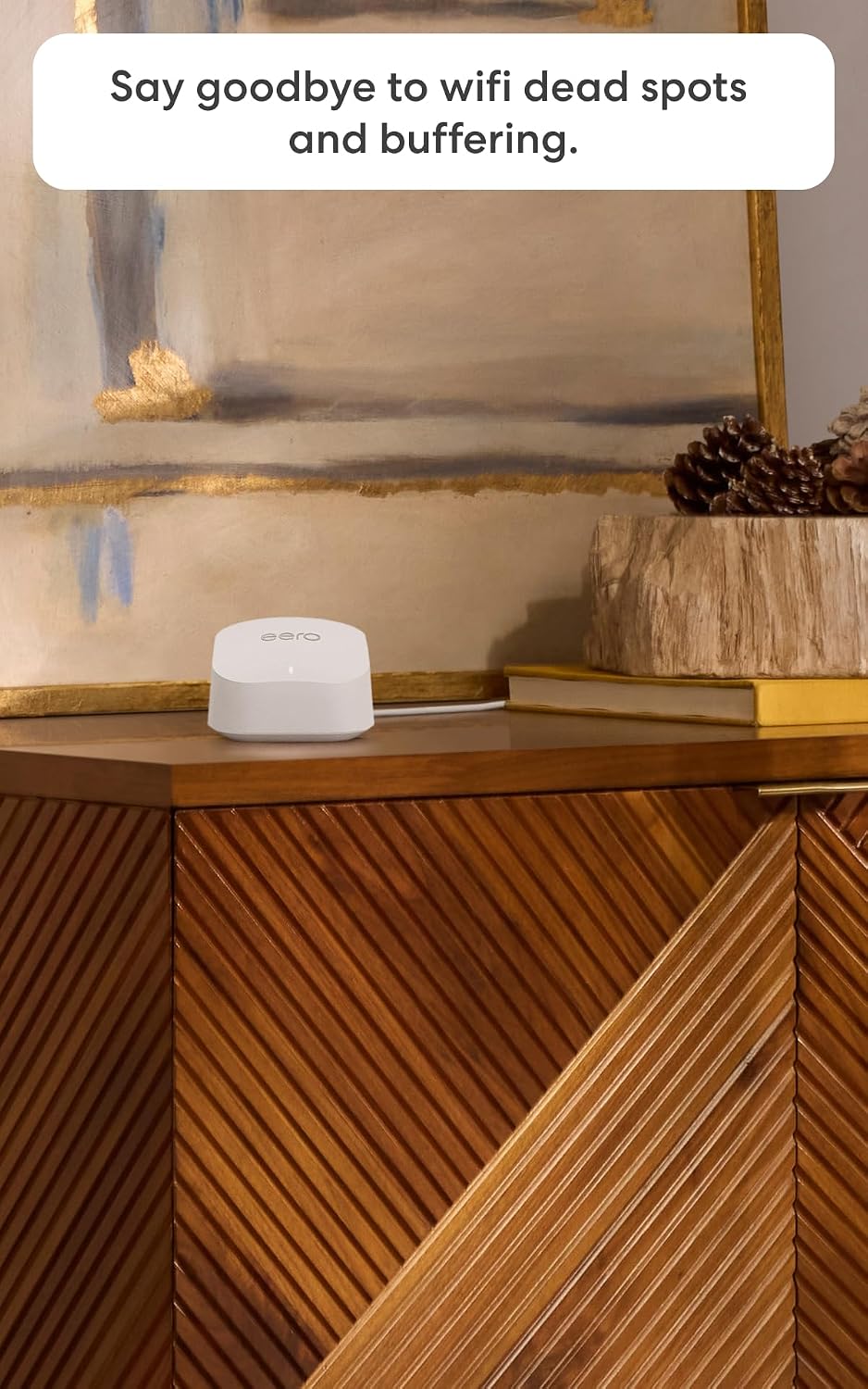 Amazon eero 6+ mesh wifi system - Supports internet plans up to a Gigabit, Coverage up to 3,000 sq. ft., Connect 75+ devices, 2-pack