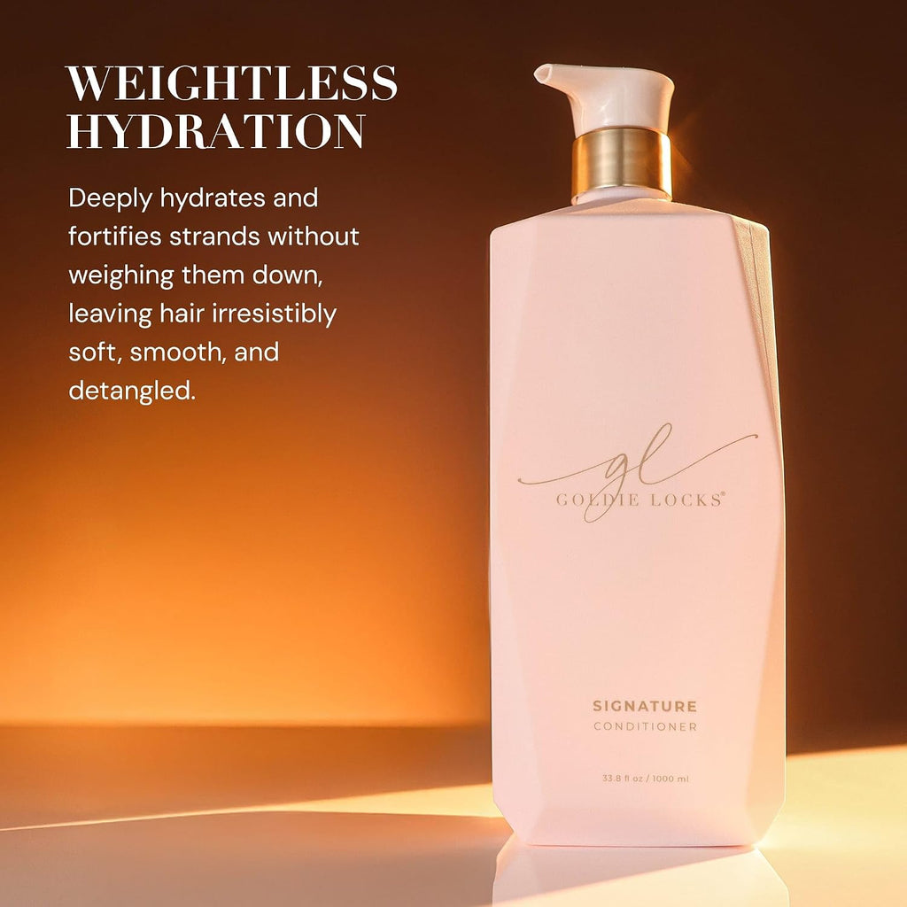 Goldie Locks Ultra Hydrating Conditioner - Moisturizes Frizz and Split Ends - Sulfate Free - Safe for Extensions and Color-Treated Hair - Protein-Free - 33.8 fl oz