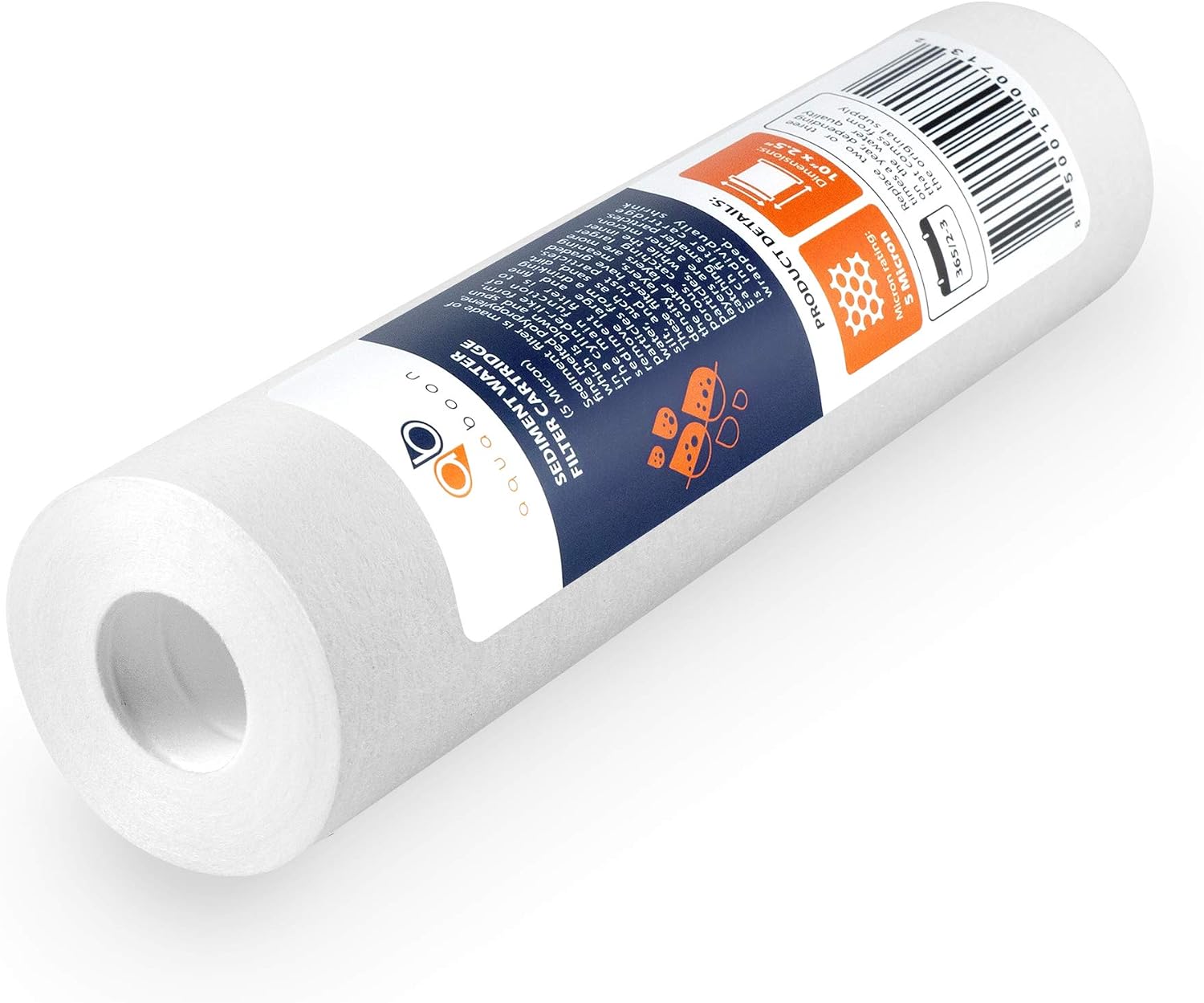Aquaboon 5 Micron 10 x 2.5 Sediment Filter - Whole House Water Filter Replacement Compatible with Well Water Filters - P5, AP110, WHKF-GD05, 50 Pack