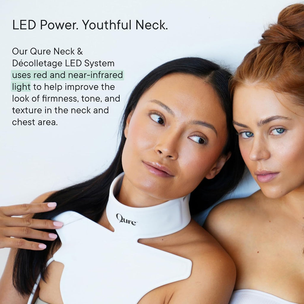 Qure Neck, Décolletage, Chest LED System, Red Light Therapy, 2 Wavelengths Red 633nm and Near-Infrared 830nm