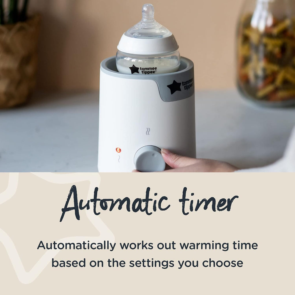 Tommee Tippee Easiwarm Bottle Warmer, Warms Breast Milk and Formula Bottles to Body Temperature in Minutes, Automatic Timer, One-Dial Operation, White (Pack of 6)
