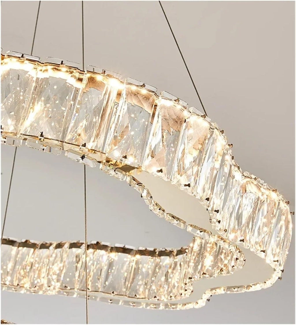 Crystal Chandelier Foyer Steel Petal Led Pendant Lights Indoor Lighting Luminarias Art Decor Hanging Lamp ﻿,Modern Lighting
