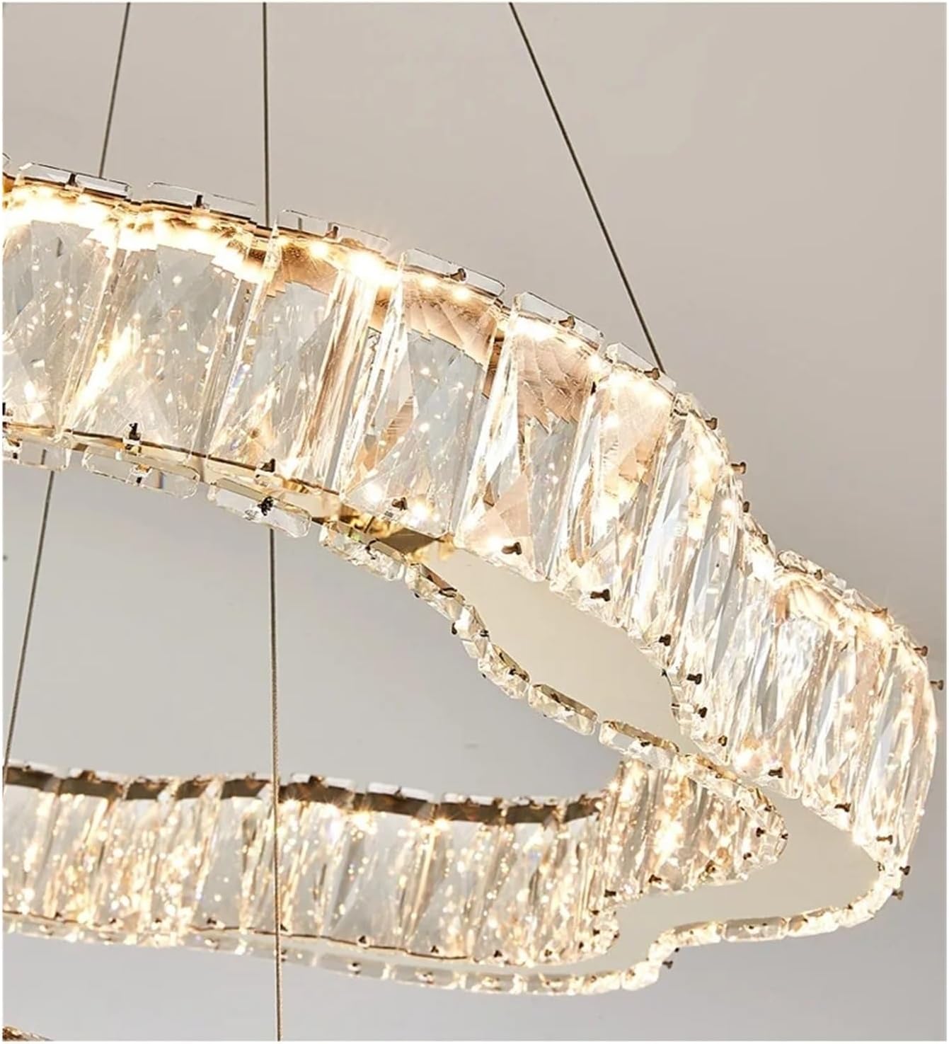 Crystal Chandelier Foyer Steel Petal Led Pendant Lights Indoor Lighting Luminarias Art Decor Hanging Lamp ﻿,Modern Lighting
