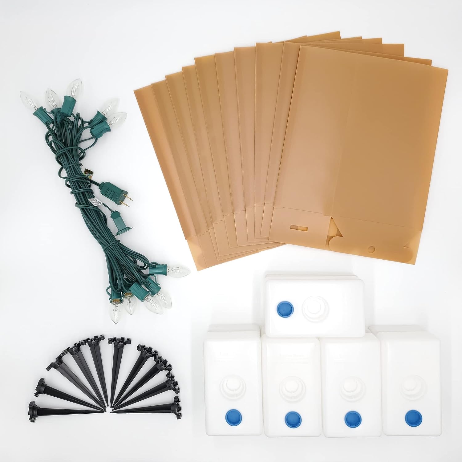 Lumabase 32310 Electric Luminaria Kit, Tan (Pack of 6)