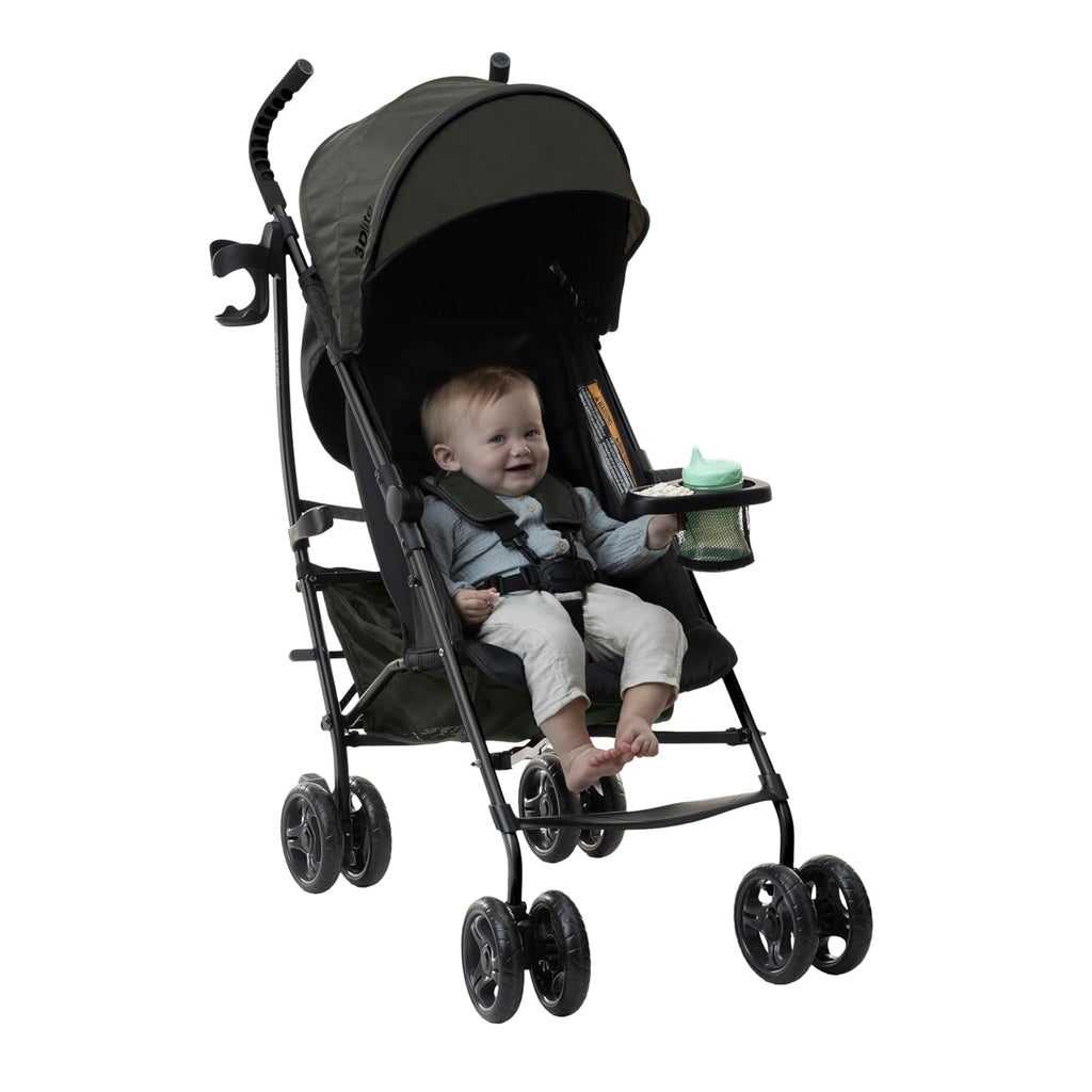 3Dlite Convenience Stroller, Green – Lightweight Stroller with Aluminum Frame, Large Seat Area, 4 Position Recline, Extra Large Storage Basket – Infant Stroller for Travel and More