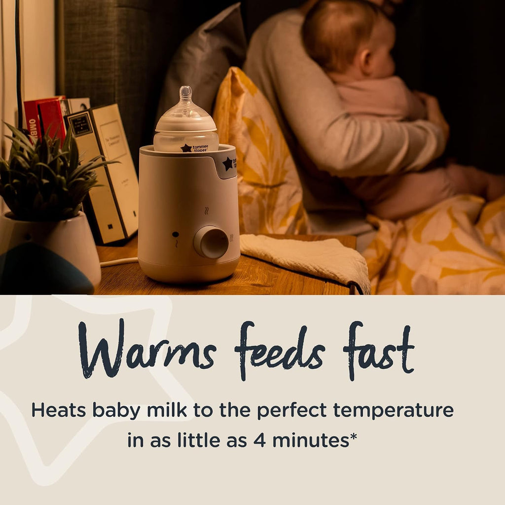 Tommee Tippee Easiwarm Bottle Warmer, Warms Breast Milk and Formula Bottles to Body Temperature in Minutes, Automatic Timer, One-Dial Operation, White (Pack of 6)