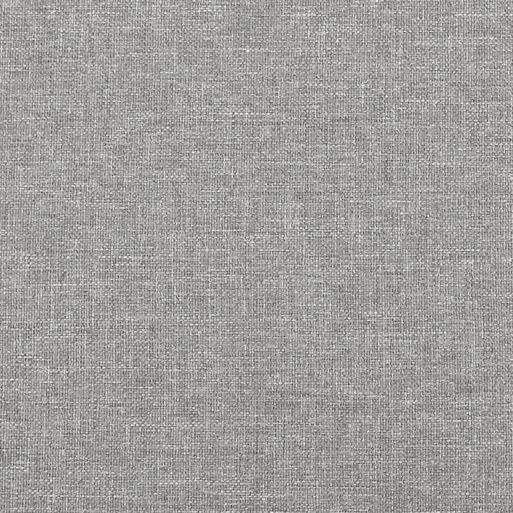 Twin Bed Frame Light Gray Upholstered Fabric Platform Bedframe Modern Design Space-Saving for Small Bedroom and Guest Room