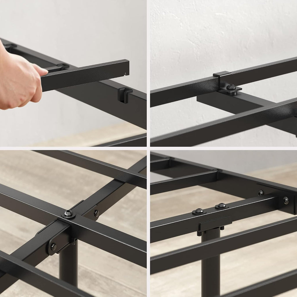 Zinus Florence Metal Platform Bed Frame, Mattress Foundation, No Box Spring Needed, Easy Assembly, Black, Twin