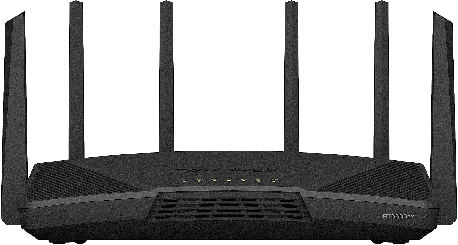 Synology RT6600ax - Tri-Band 4x4 160MHz Wi-Fi router, 2.5Gbps Ethernet, VLAN segmentation, Multiple SSIDs, parental controls, Threat Prevention, VPN (US Version)