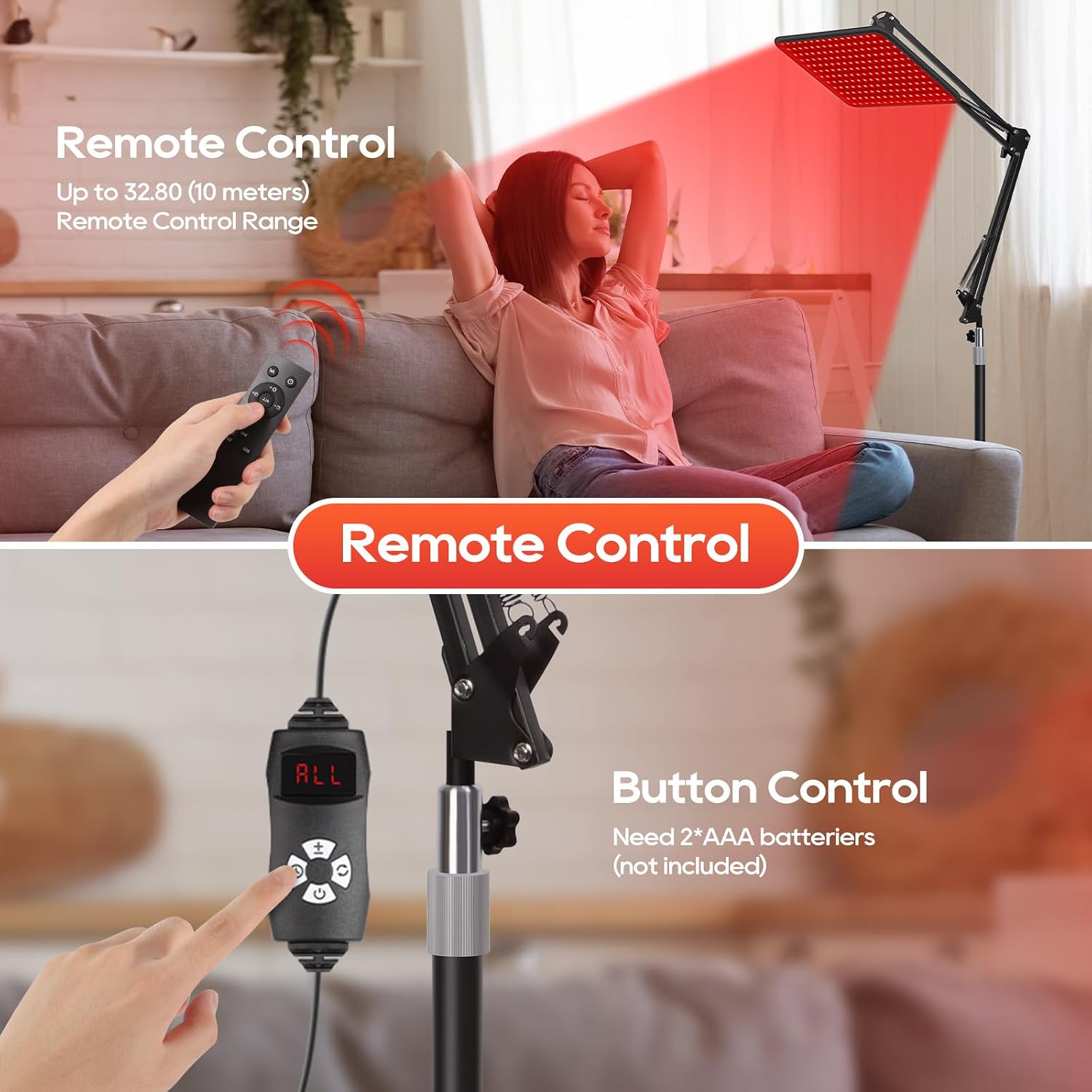 BEICHEN Red Light Therapy, Infrared Redlight-Therapy for Body and Face Lamp Device with Remote Control, Gift for Women Wife Mom Sister Girlfriend