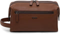 TUMI - Travel Accessories Dopp Kit - Men's Travel Essentials Framed Toiletry Bag - Cognac Leather