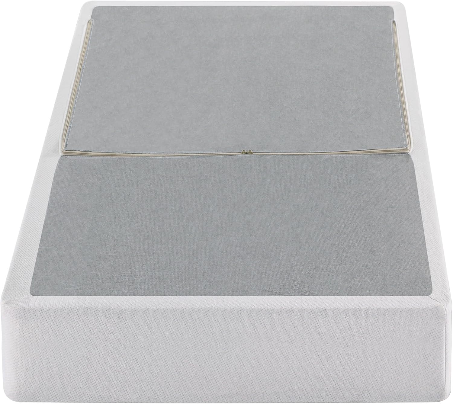 ZINUS No Assembly Metal Box Spring 9 Inch White Mattress Foundation, Sturdy Metal Structure, Twin