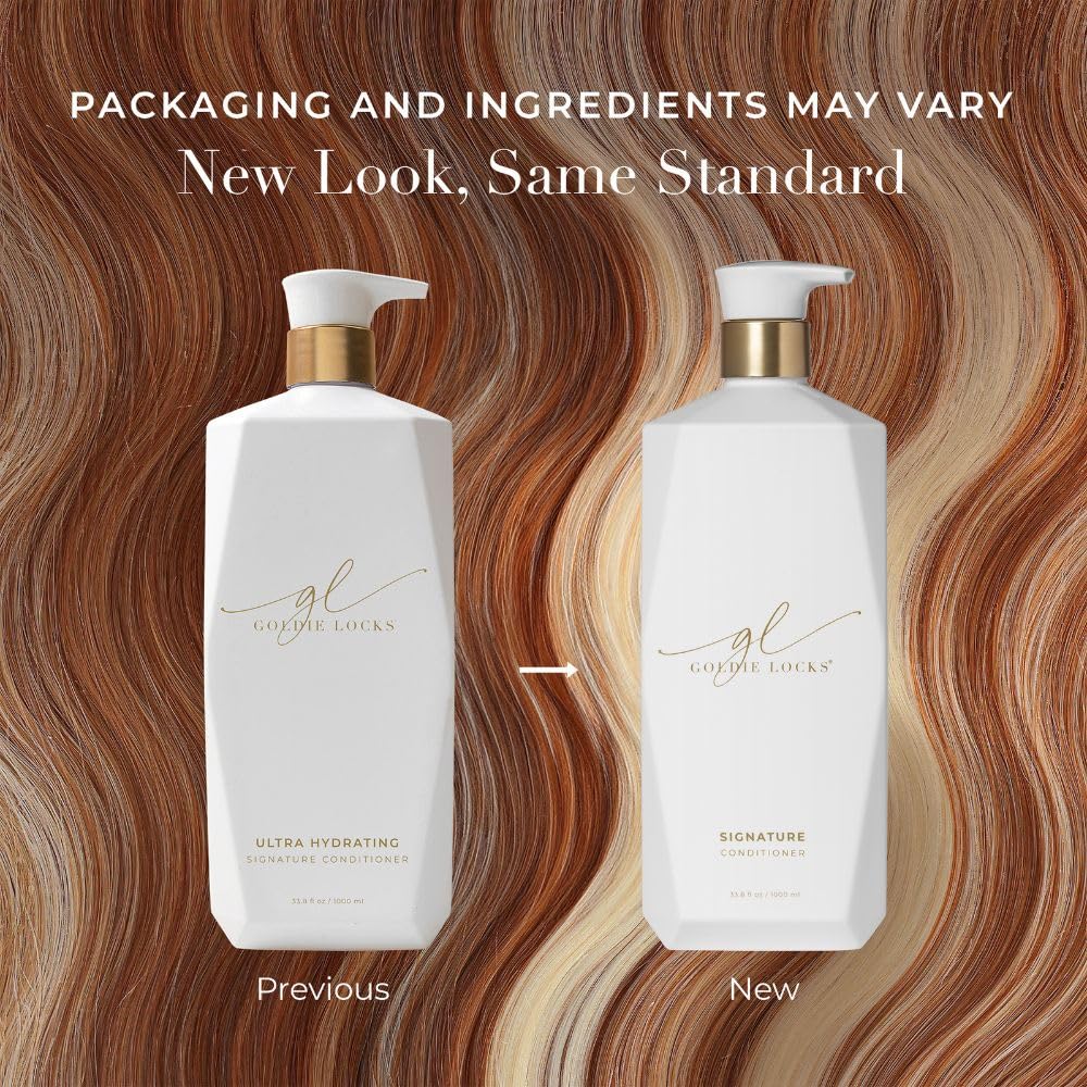 Goldie Locks Ultra Hydrating Conditioner - Moisturizes Frizz and Split Ends - Sulfate Free - Safe for Extensions and Color-Treated Hair - Protein-Free - 33.8 fl oz