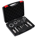 NPT Pipe Tap and Die Set, Hex Die Set 1/16', 1/8', 1/4', 3/8', 1/2', 3/4' and 1', 15pcs High Speed Steel Taps & Dies with Storage Case